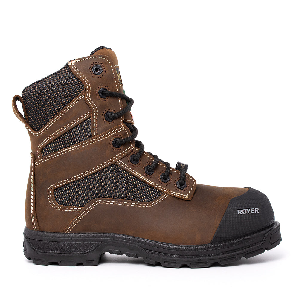 ROYER AGILITY™ 8″ WORK BOOTS METAL-FREE WITH PARESHOK™ BROWN CSA APPROVED – 5720GT | RY0209420