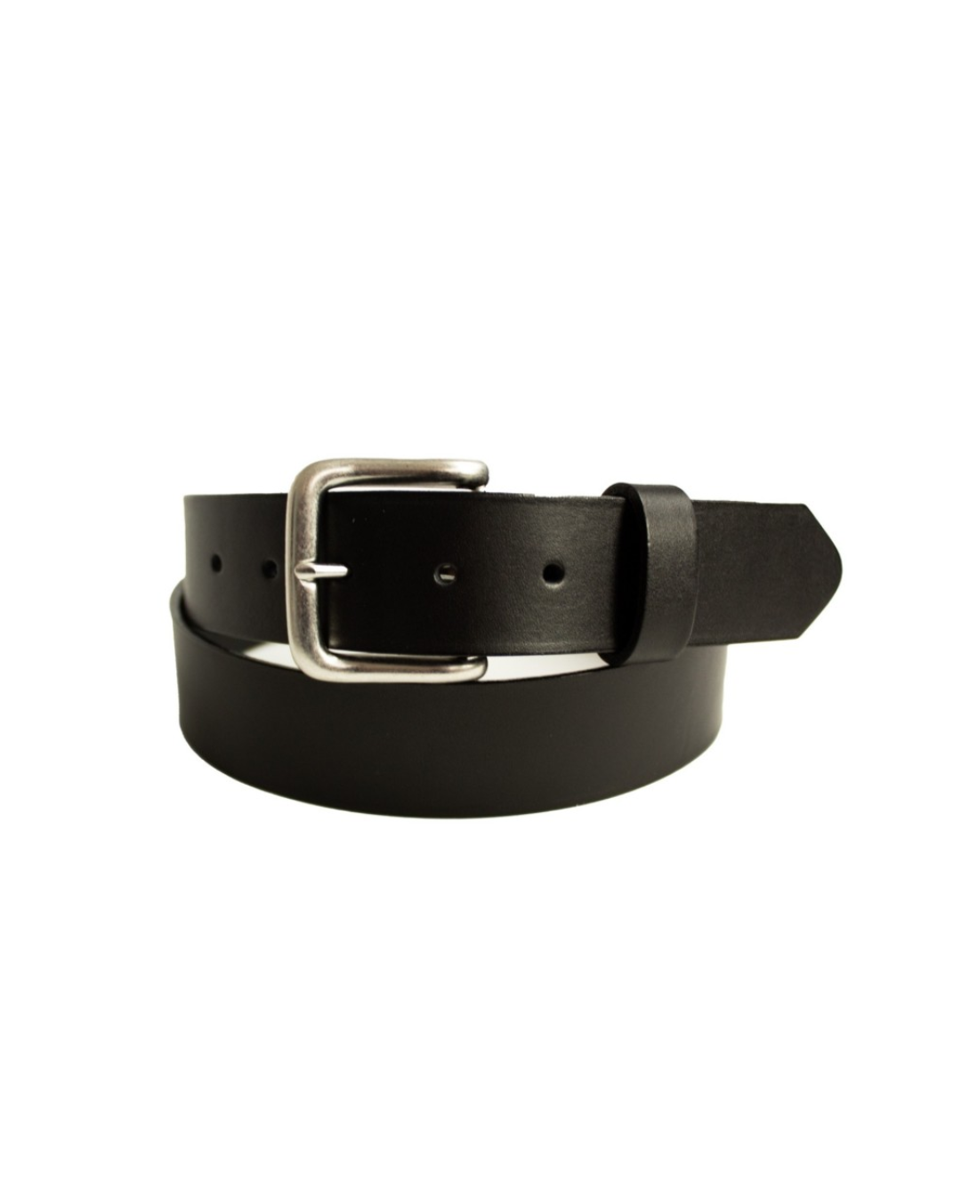 J. AUDET HIGH QUALITY LEATHER BELT - FINISHED WITH STITCHING BLACK | JA200 - AU0968200
