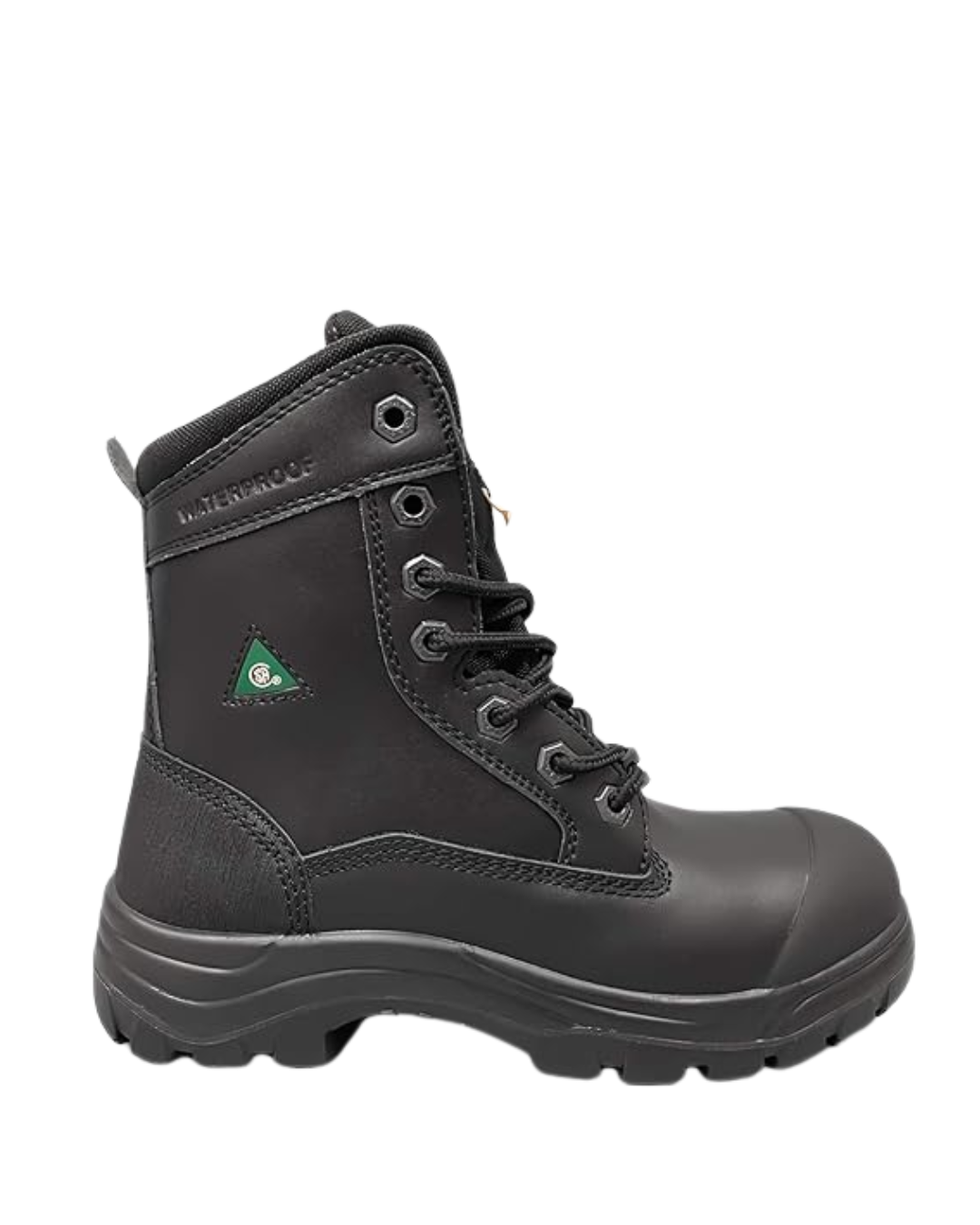 Tiger Safety 8in waterproof steel toe work boots for women Black - TG0509889