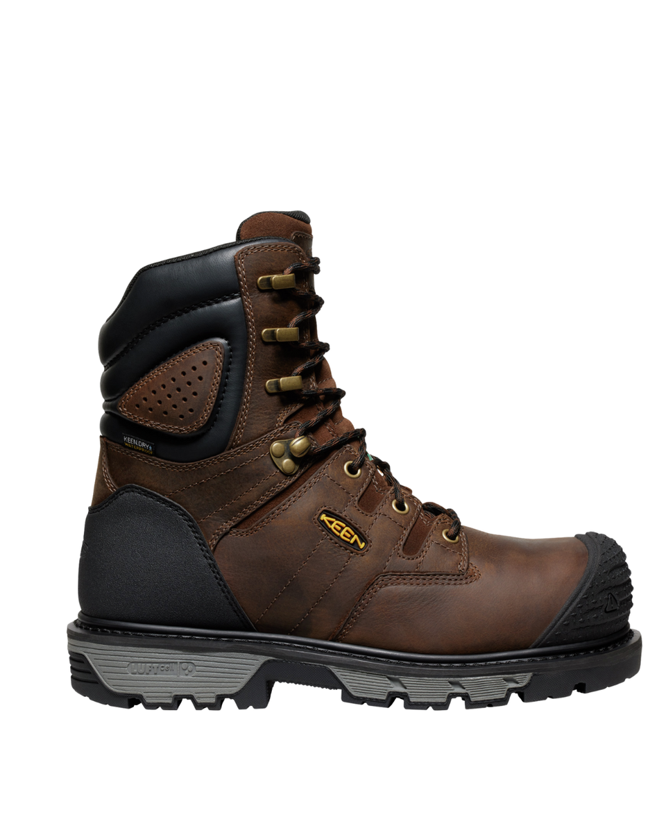 KEEN CSA CAMDEN 8″ WATERPROOF BOOTS DARK BROWN – 1027678D | KN0209678