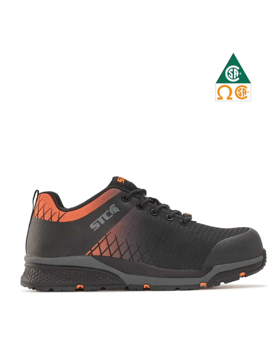 STC TRAINER ATHLETIC WORK SHOES METAL-FREE  BLACK & ORANGE – S29029-11 | PD0202029