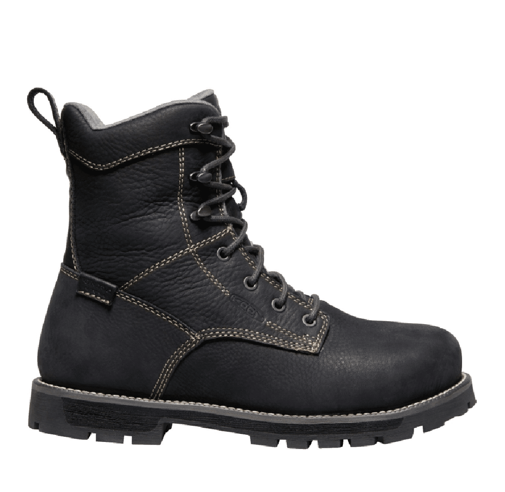 KEEN SEATTLE 8″ WOMEN’S WORK BOOTS BLACK/STEEL GREY –1022170 | KN0509170