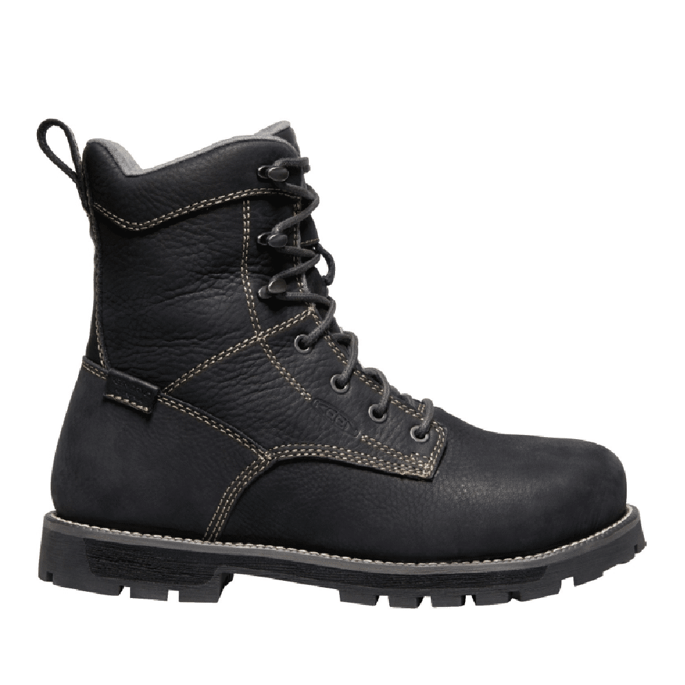 KEEN SEATTLE 8″ WOMEN’S WORK BOOTS BLACK/STEEL GREY –1022170 | KN0509170