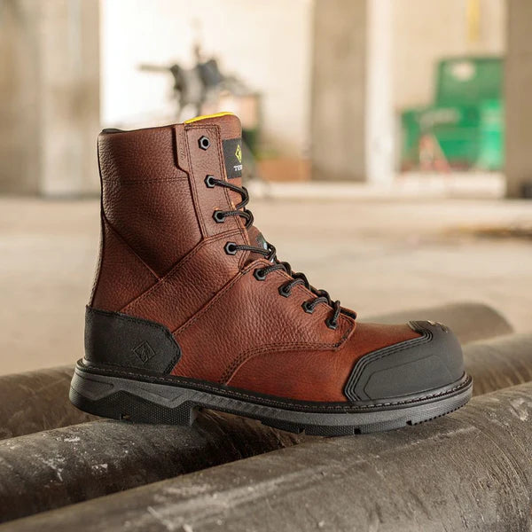 Terra Patton 8” unisex steel toe work boot Brown - TR0209104