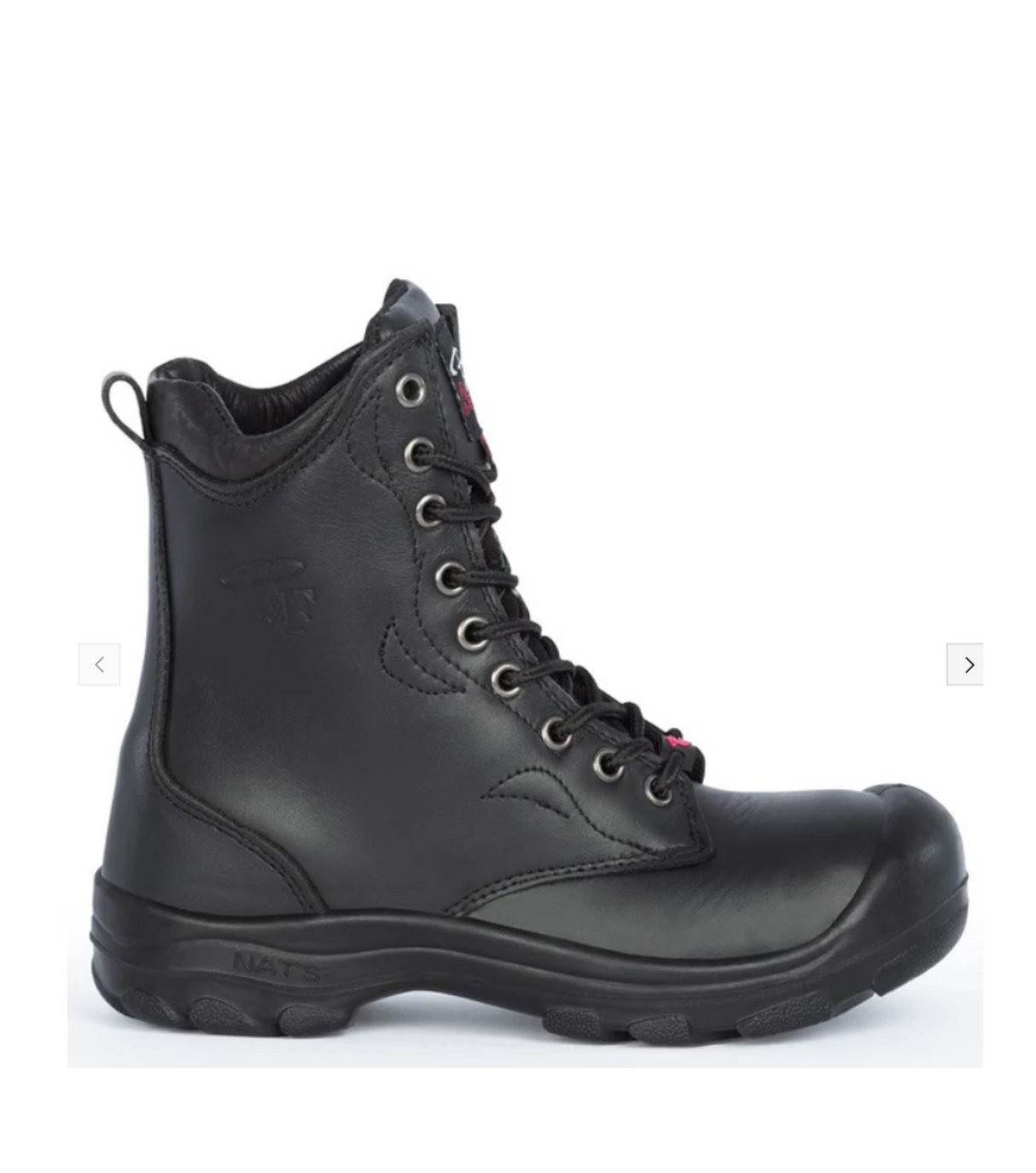 PILOTE & FILLES FULL GRAIN LEATHER WORK BOOTS 8″ WOMEN’S BLACK – NT0509552