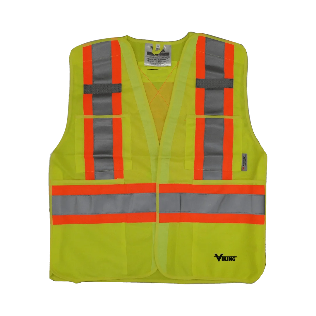VIKING® 5-POINT TEAR-AWAY HIGH-VISIBILITY SAFETY VEST | 6135G - AM0843125G