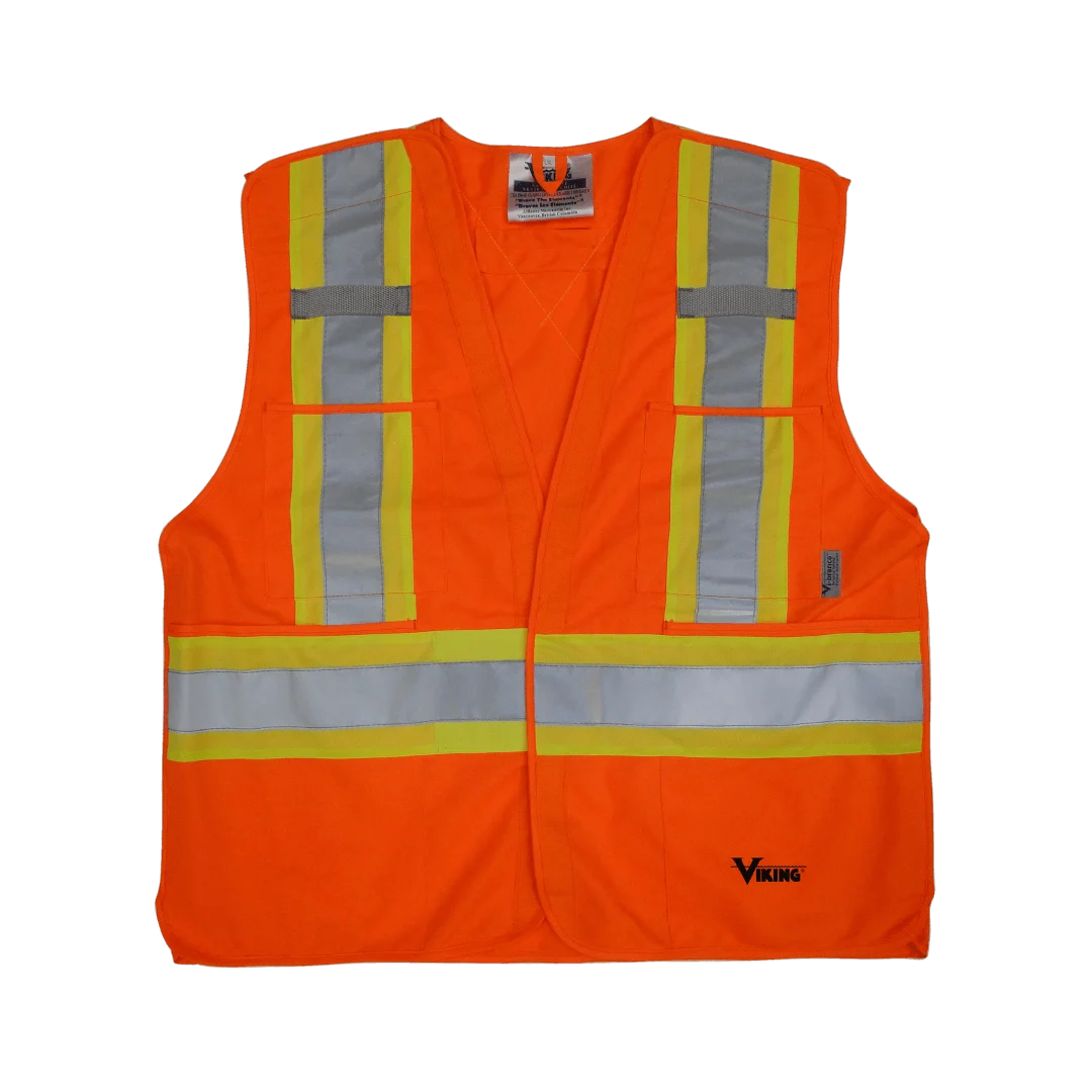 VIKING® 5-POINT TEAR-AWAY SAFETY VISIBILITY VEST | U6135O - AM0843125O