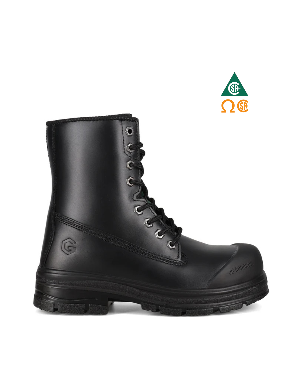 JB GOODHUE NITRO2 8″ WORK BOOTS WITH BUMP TOE BLACK 14008 | JB209145 Collins Safety