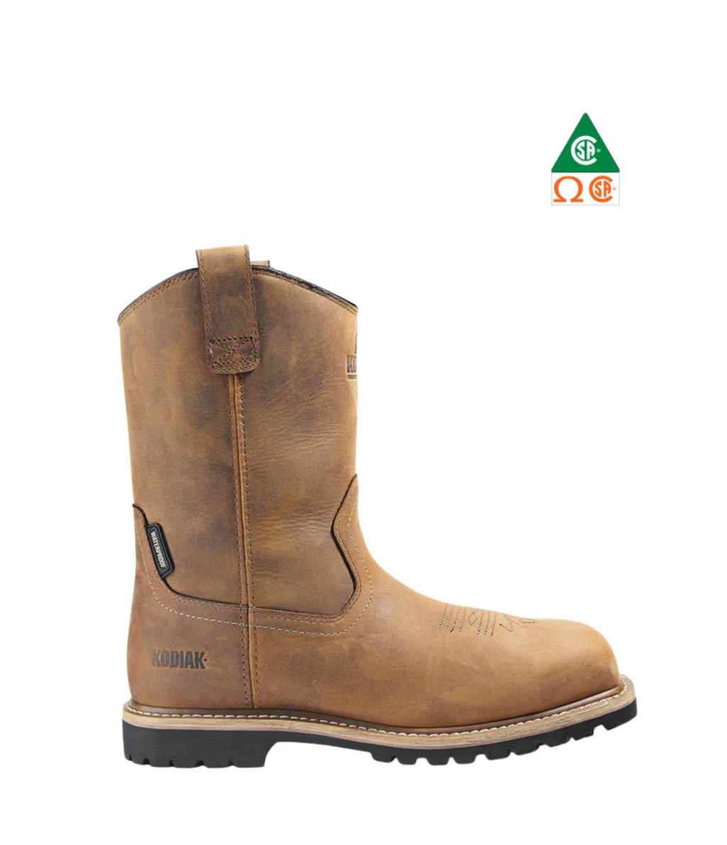 コウ KODIAK MEN'S LUNDBRECK WATERPROOF SQUARE-COMPOSITE TOE WELLINGTON WORK