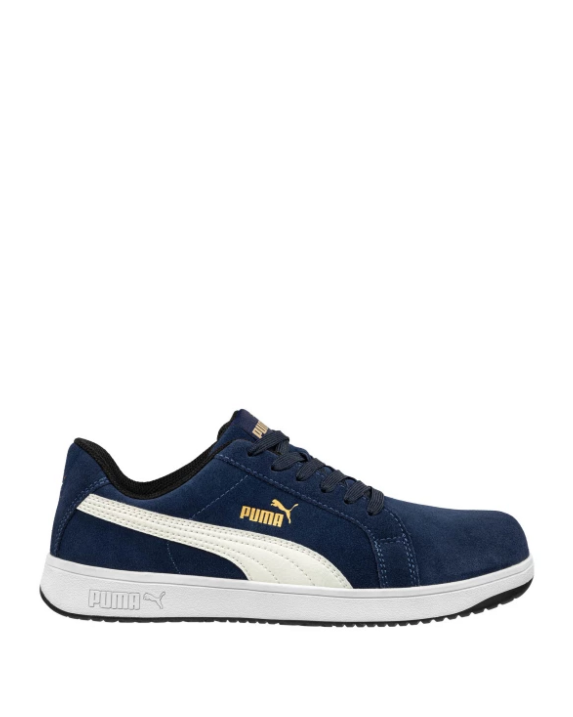 PUMA SAFETY ICONIC SUEDE NAVY LOW SAFETY WORK SHOES, ASTM EH SR | 6400