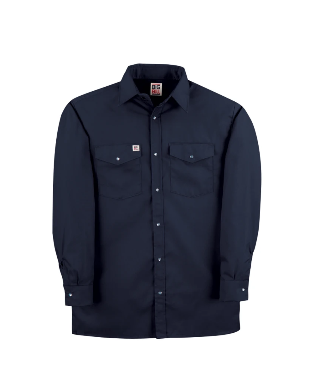 BIG BILL PREMIUM LONG-SLEEVE SNAP FRONT WORK SHIRT NAVY | 247 - BB091N247