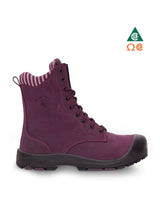 PILOTES & FILLES 8'' WORK BOOTS WITH ZIPPER FOR WOMEN – PURPLE – PF358 | NT0509358