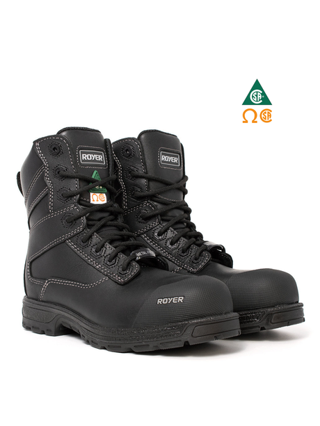 ROYER AGILITY™ 8″ WORK BOOTS WITH PARESHOK™ & R-LITE™ COMPOSITE TOE – 5701GT | RY0209270 Collin's Safety