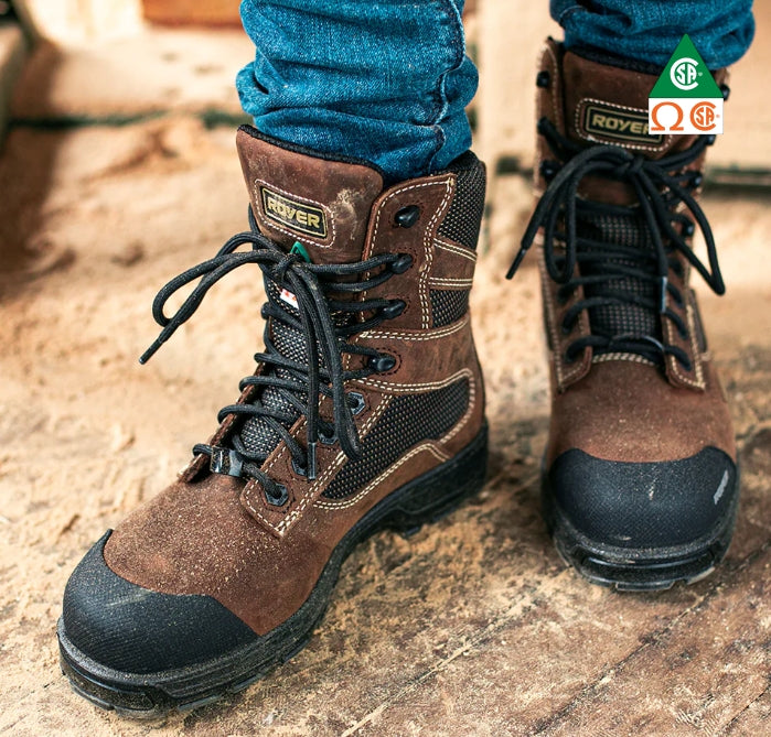 ROYER AGILITY™ 8″ WORK BOOTS METAL-FREE WITH PARESHOK™ BROWN CSA APPRO