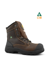 TIGER 8″ WATERPROOF LEATHER SAFETY WORK BOOTS BROWN  – 7888-C | TG0209888 Collin's Safety