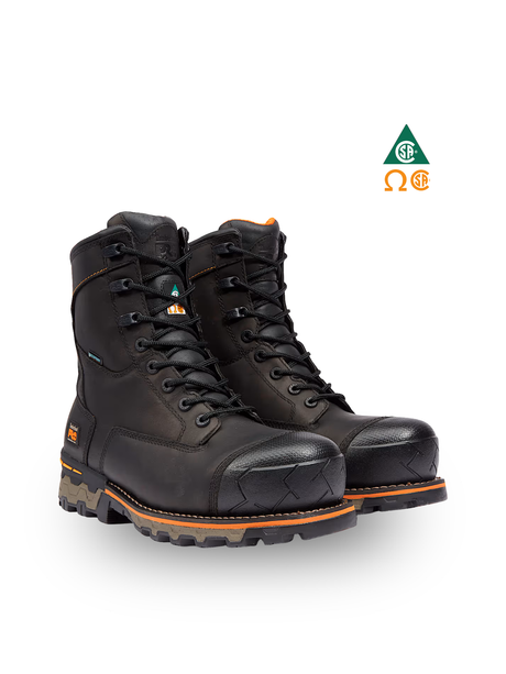 TIMBERLAND PRO® BOONDOCK 8'' BLACK WORK BOOT WITH COMPOSITE TOECAP - TB089645001 | TI0209645 Collins Safety
