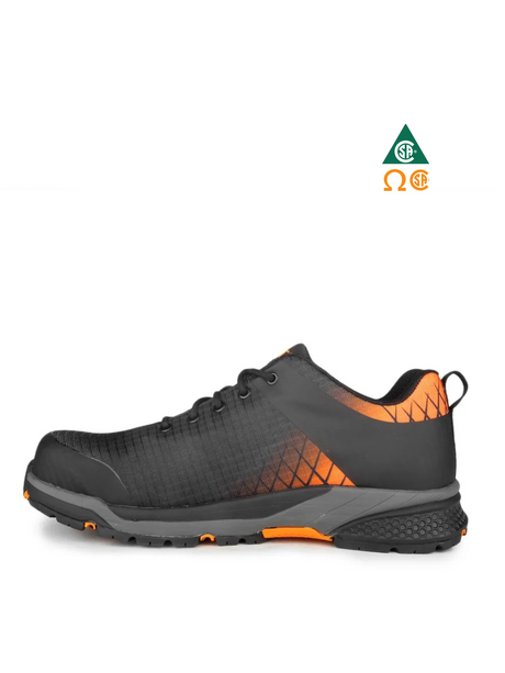 STC TRAINER ATHLETIC WORK SHOES METAL-FREE  BLACK & ORANGE – S29029-11 | PD0202029 Collins Safety