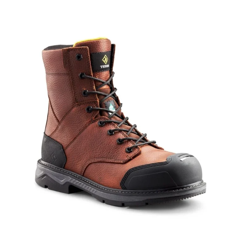 Terra Patton 8” unisex steel toe work boot Brown - TR0209104