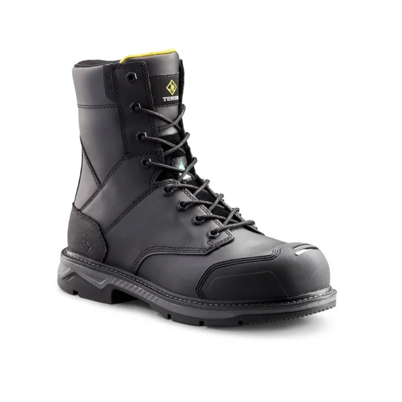 Terra Patton Unisex 8" Steel Toe Work Safety CSA Boot Black - TR0209105